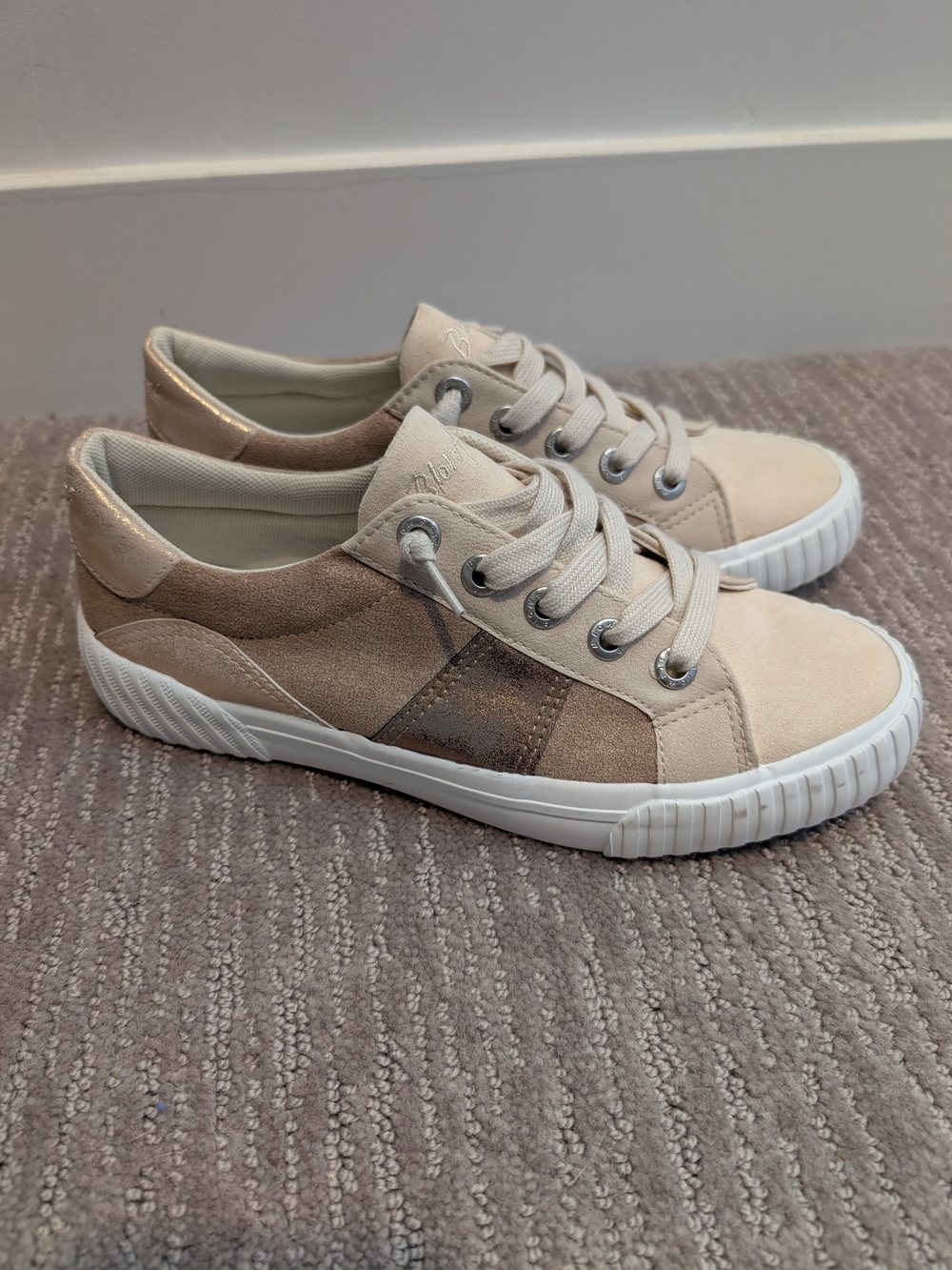 NWOT - Rose Gold Microsuede Blowfish Malibu Sneakers